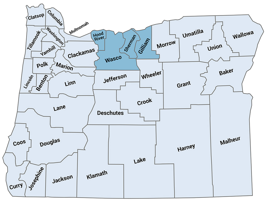 Columbia River Gorge OHSU   New Gorge Area MAP 1 SM 